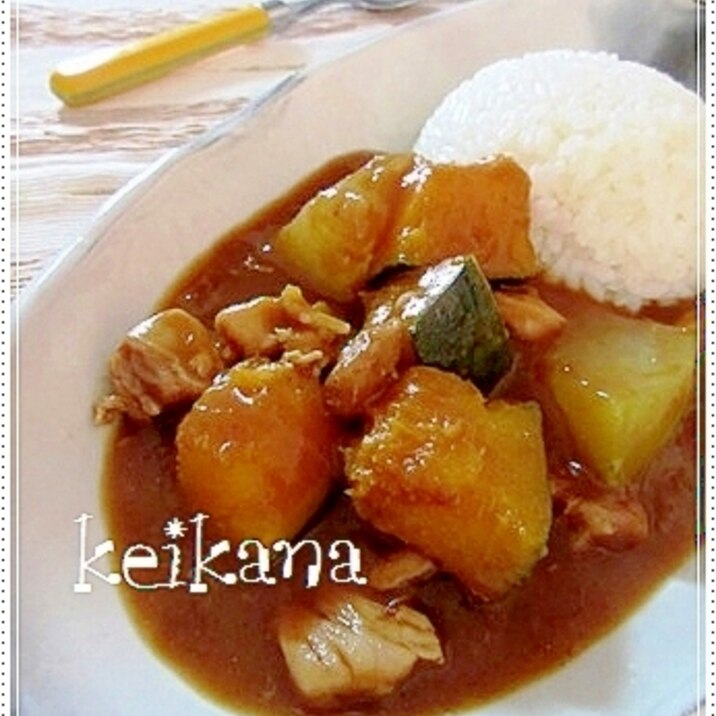 圧力鍋で超簡単＆時短☆コロとろ冬瓜かぼちゃカレー♡